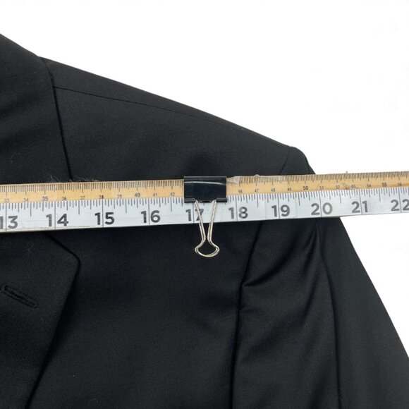 Joseph Abboud Reda Black Wool Blazer Jacket Sports Coat Men's 46L - Picture 4 of 10